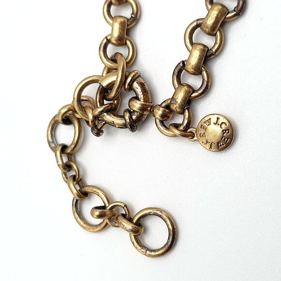 J. Crew Rhinestone Frontal Necklace, Purple Green Clear Rhinestones, Floral 19" - Picture 8 of 9